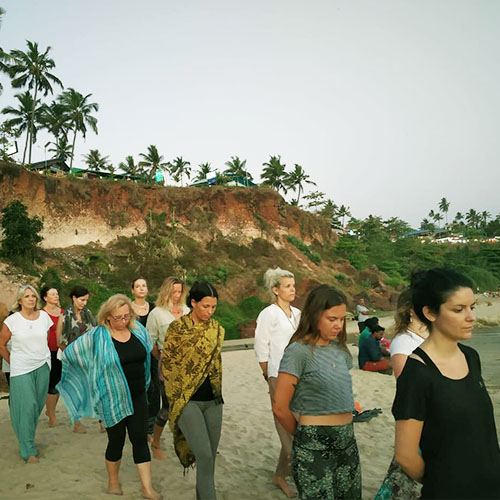 yoga poses on beach